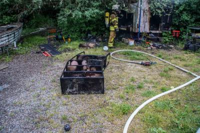 Esslingen Mettingen: Brand auf Spielplatzgelaende